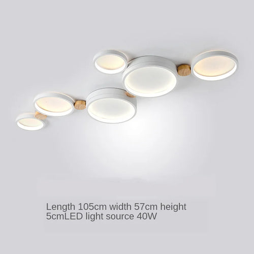 plafonnier moderne en bois avec éclairage led intérieur - vue 30 sur 36