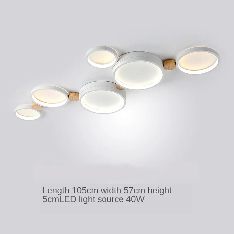 plafonnier moderne en bois avec éclairage led intérieur - vue 29 sur 36