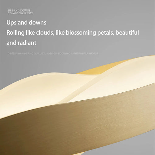 lustre moderne en acier inoxydable design vague pour décoration intérieure - vue 4 sur 12