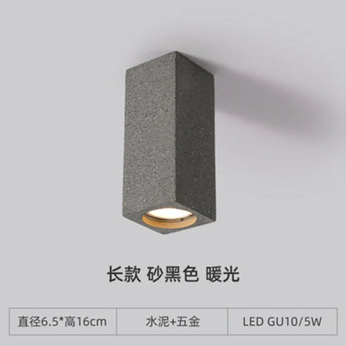 plafonnier terrazzo led en ciment style industriel pour intérieur moderne - vue 9 sur 12