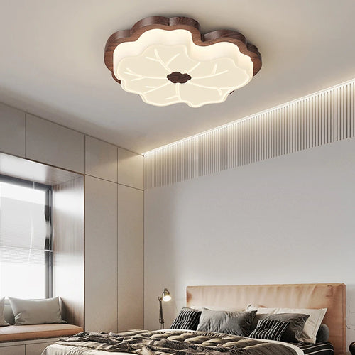 lustre moderne en imitation bois design créatif éclairage intérieur - vue 2 sur 14