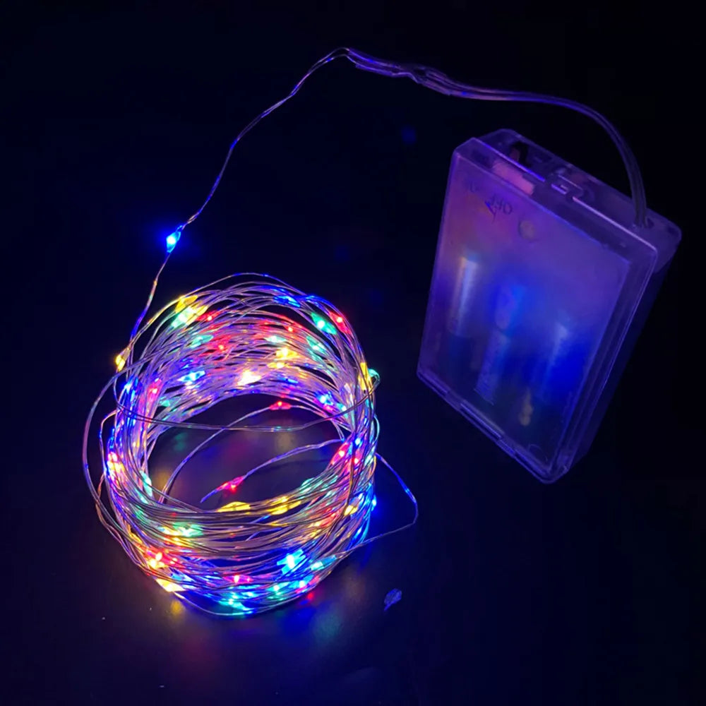 guirlande lumineuse en cuivre pour décoration de fête - vue 3 sur 6