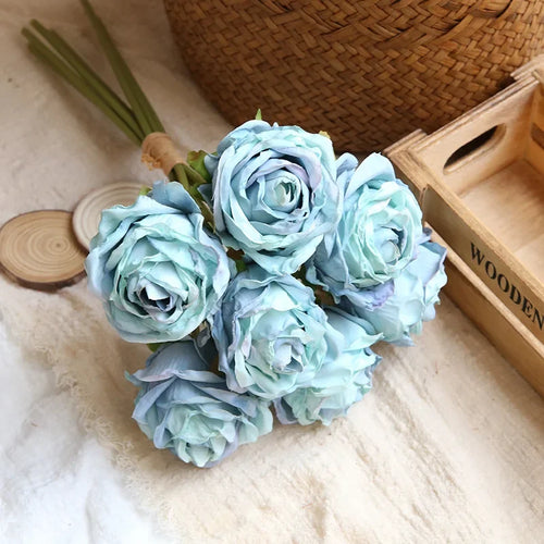 bouquet de roses artificielles pour décoration et photographie - vue 9 sur 13