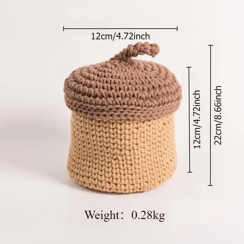 panier de rangement en corde de coton pour plantes et décorations - vue 8 sur 9