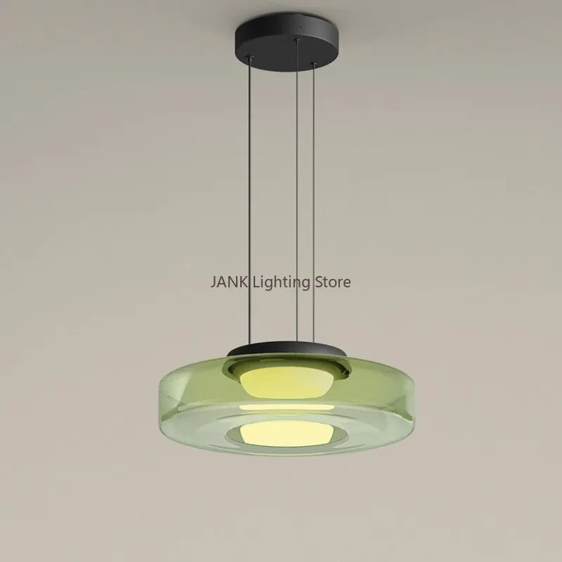 Lustre en verre minimaliste italien - vue 6 sur 24