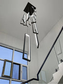 lustre long moderne nordique rectangulaire led pour villa duplex