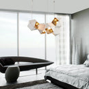 suspension led cube art déco style universel