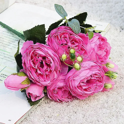 petit bouquet de fleurs artificielles pour décorations printanières et festives - vue 7 sur 34