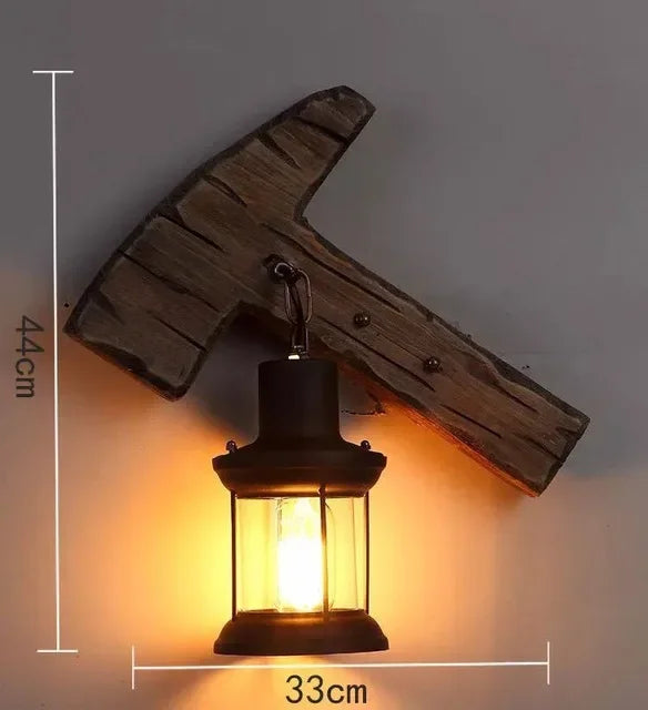 appliques murales led en bois style industriel pour décoration - vue 19 sur 21