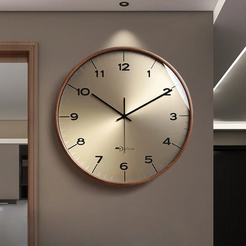 horloge murale moderne en bois massif pour décoration intérieure - vue 3 sur 12