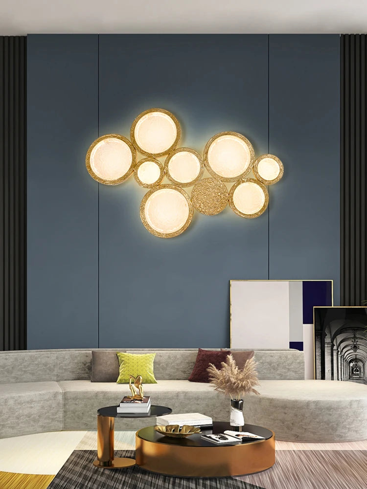 applique murale led en cuivre avec miroir magique décoratif - vue 2 sur 9
