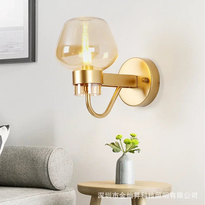 applique murale led en verre pour décoration intérieure moderne - vue 1 sur 12