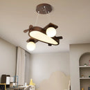 suspension en bois massif motif avion pour enfants