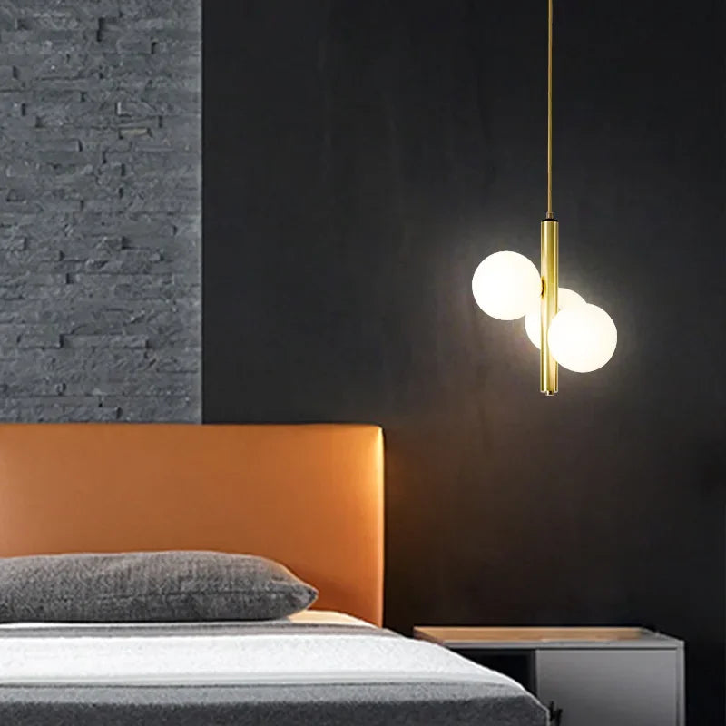 2024 Modern LED Chandelier droplight Modern Nordic Style Ceiling Hanging lamp Dining Room Bedroom Bedside Pendant Lamp - vue 5 sur 10