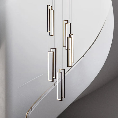 lustre moderne à led pour décoration créative en duplex - vue 3 sur 9