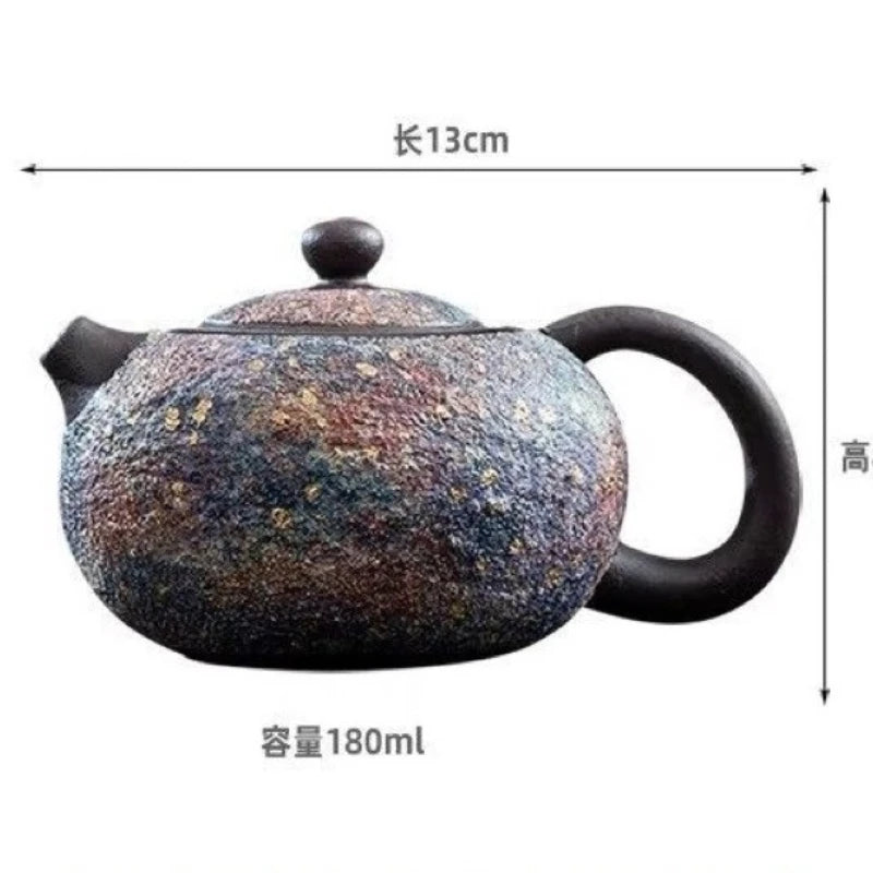 Théière xishi artisanale céramique style rétro chinois coffret - vue 5 sur 7