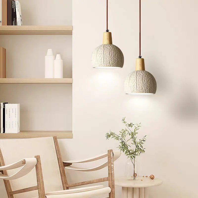 lustre japonais wabi-sabi style nordique pour décoration intérieure - vue 3 sur 7