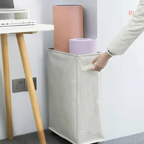 panier à linge pliable avec couvercle pour rangement pratique - vue 7 sur 8