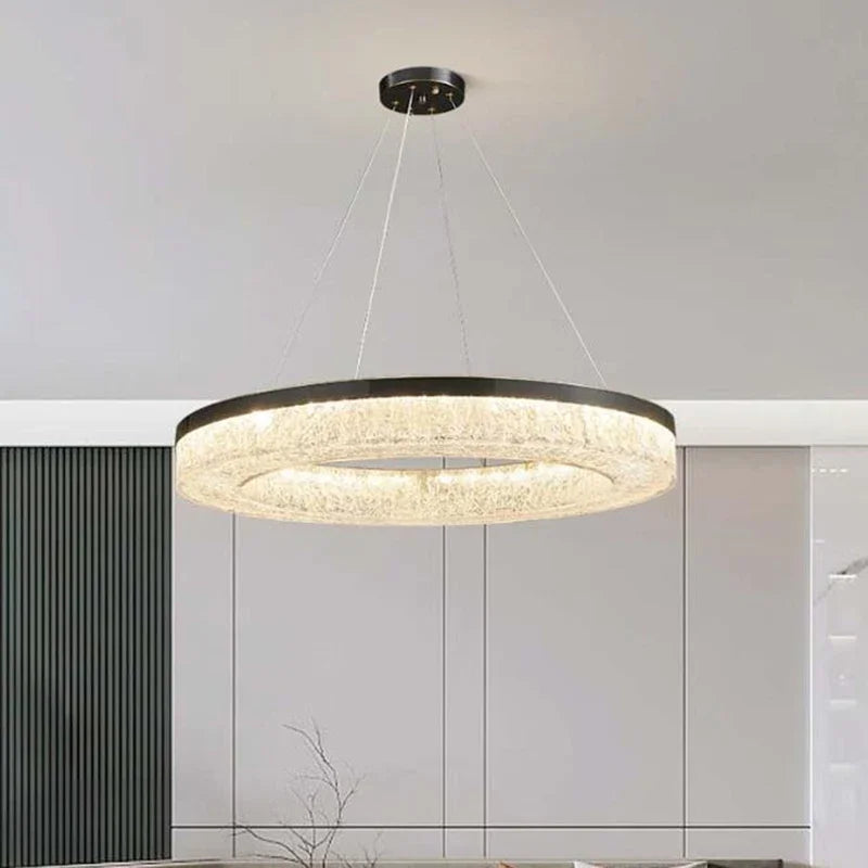 suspension minimaliste en résine de cuivre avec télécommande moderne - vue 5 sur 14