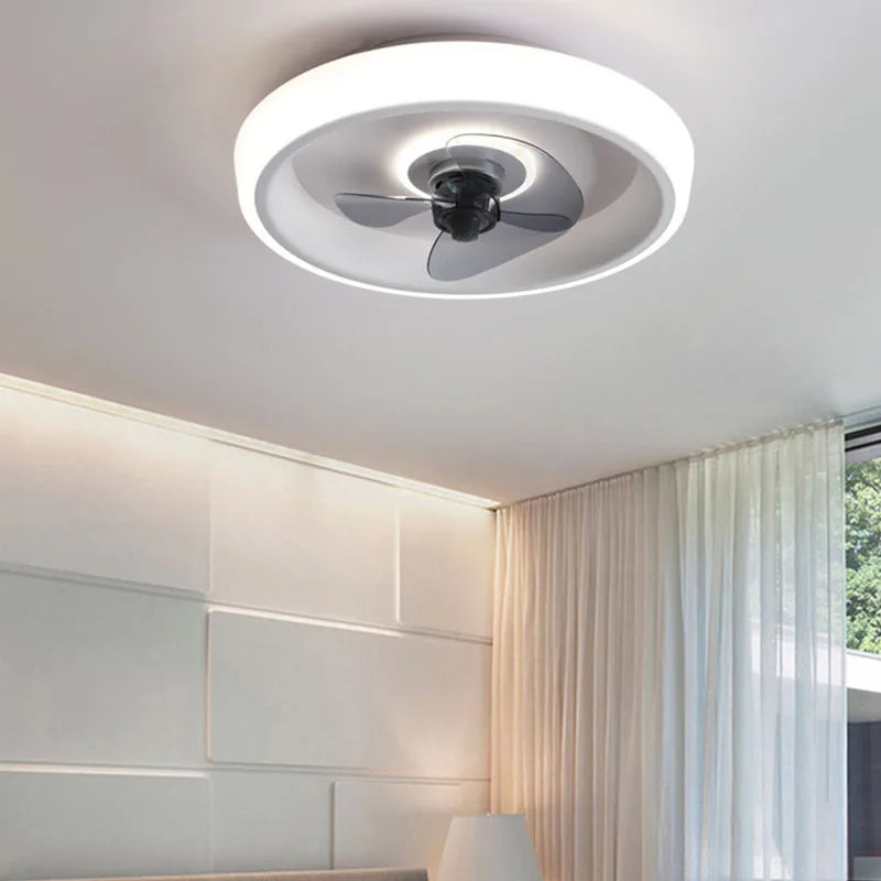 Ventilateurs De Plafond 50CM Lumière Chambre Salon Salle À Manger Lames Invisibles Ventilateurs Silencieux Éclairage Bas Ventilateur De Sol Lampe Ventilateur - vue 6 sur 12