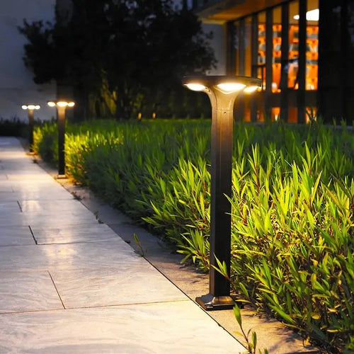 lampadaire solaire led étanche pour jardin en silicium monocristallin - vue 2 sur 14
