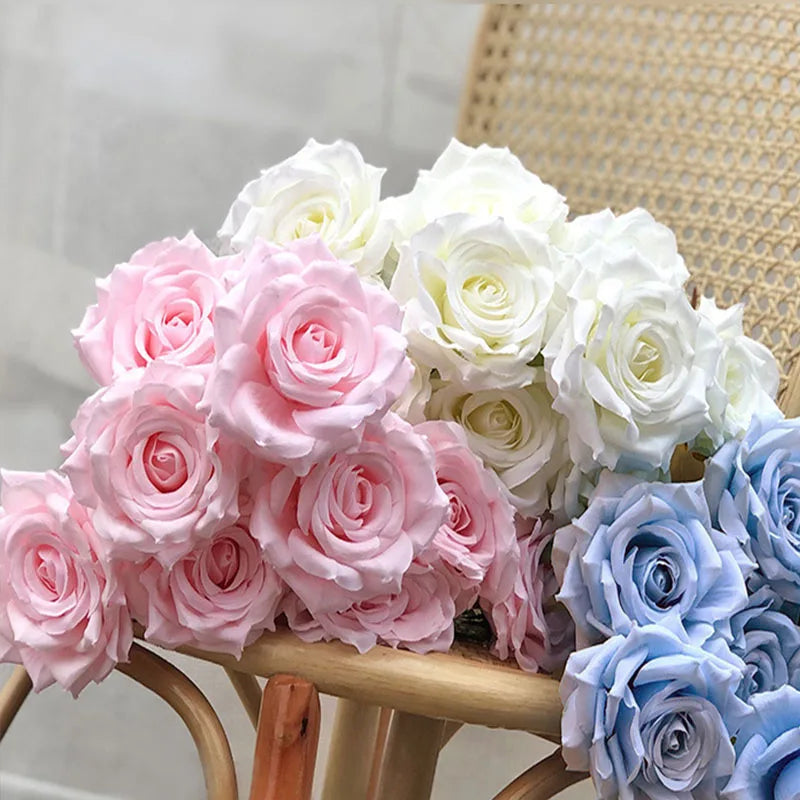 fleurs de roses artificielles bouquet décoration pour la maison et bureau - vue 6 sur 14