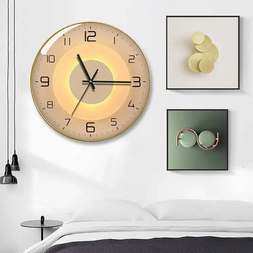horloge murale en verre design moderne géométrique créatif décoratif - vue 3 sur 18