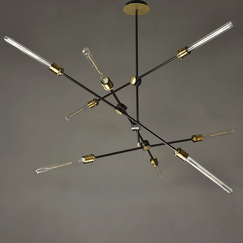 lustre en tube de verre design nordique pour décoration intérieure - vue 6 sur 12