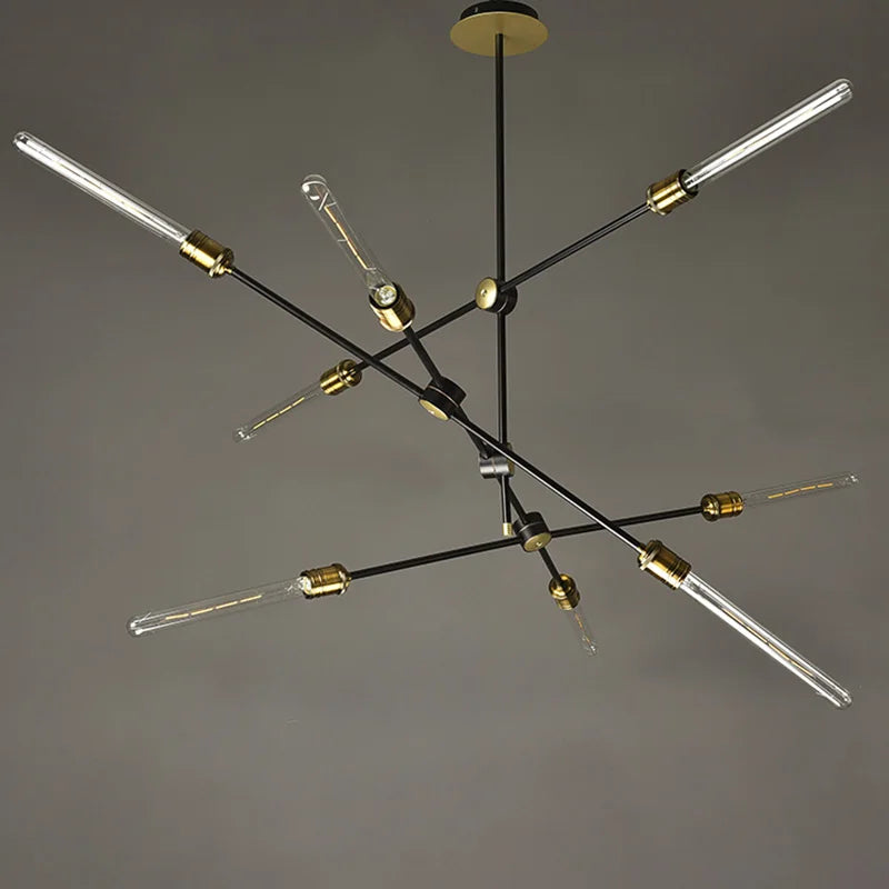 lustre en tube de verre design nordique pour décoration intérieure - vue 6 sur 12