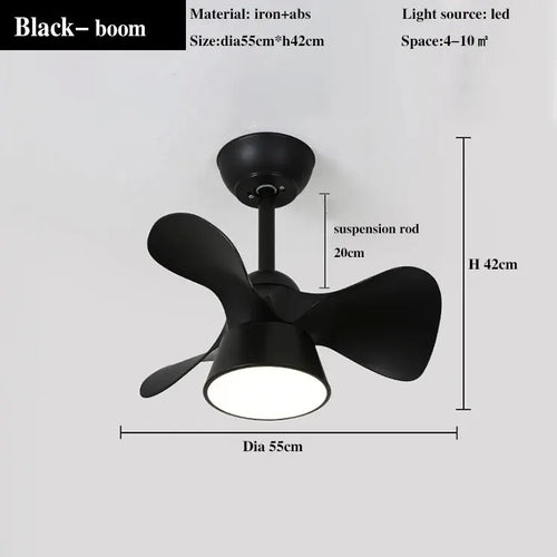 ventilateur de plafond lumineux avec télécommande et 6 vitesses