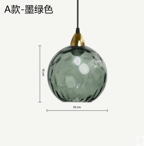 lustre verre coloré nordique moderne grain eau - vue 14 sur 29