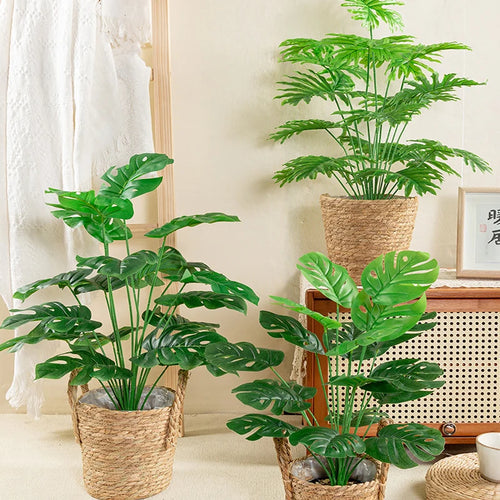 plantes artificielles monstera palmier feuilles de tortue pour décoration - vue 3 sur 8
