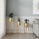 support de fleurs doré en fer pour décoration intérieure
