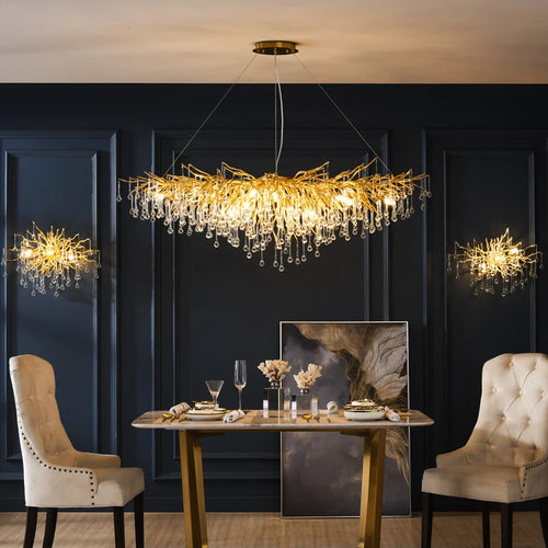 lustre en cristal led de luxe moderne simple intérieur - vue 2 sur 18
