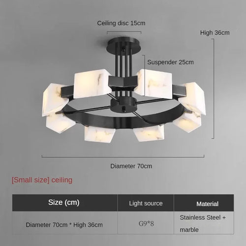 suspension moderne en marbre espagnol pour intérieur élégant - vue 10 sur 10
