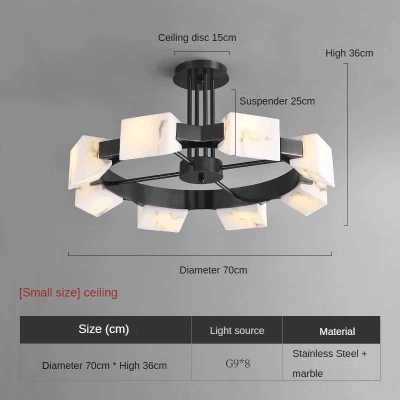 suspension moderne en marbre espagnol pour intérieur élégant - vue 9 sur 10