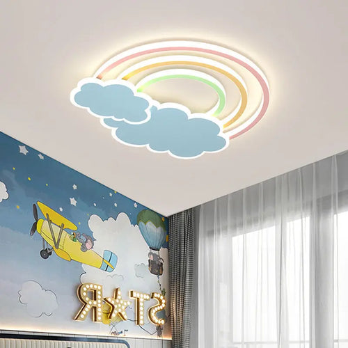 plafonnier nuage arc-en-ciel pour chambre d'enfant décorative et chaleureuse - vue 3 sur 8