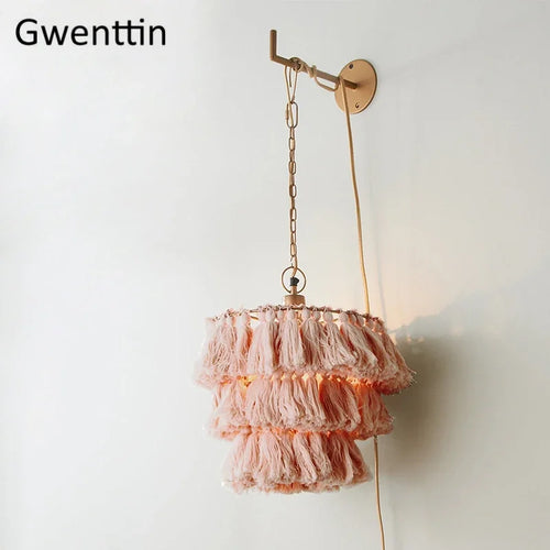 applique murale moderne en fil de soie luxe romantique pour décoration intérieure - vue 8 sur 7