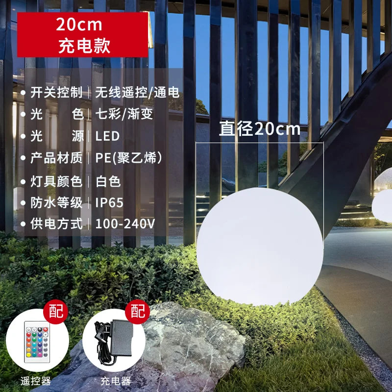 lampe de pelouse sphérique design nordique simple pour décoration intérieure - vue 9 sur 15