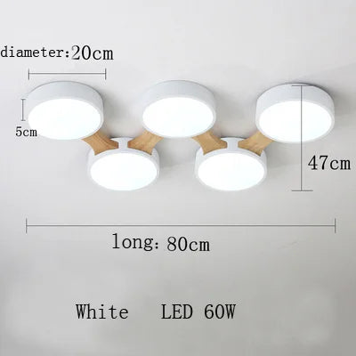 plafonnier moderne en bois avec éclairage led intérieur - vue 34 sur 36