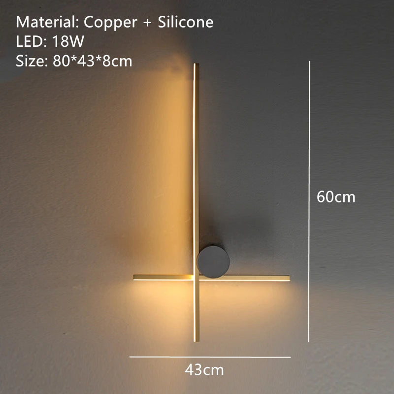 applique murale led moderne en laiton pour éclairage décoratif - vue 11 sur 14