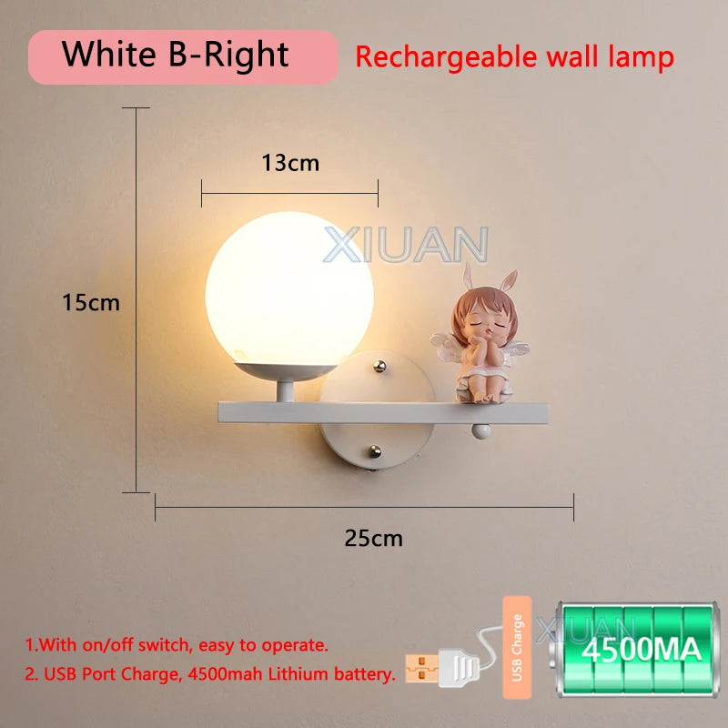 applique murale rechargeable en résine pour chambre d'enfant décorative - vue 19 sur 22