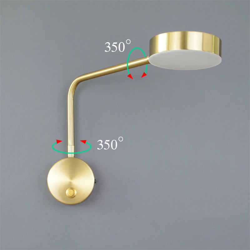 applique murale led moderne avec interrupteur rotative pour décoration maison - vue 4 sur 18