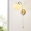 applique murale nordique en bois avec cordon interrupteur design coton
