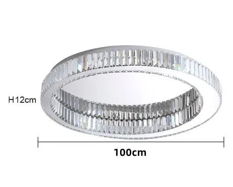 plafonnier circulaire en cristal moderne pour décoration intérieure - vue 8 sur 15