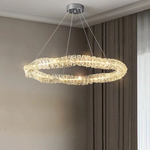 2024 Luxury K9 Crystals Chandelier Led Pendant Lights Steel Luxury Hanging Lamp Fixtures For Home decoration - vue 4 sur 24