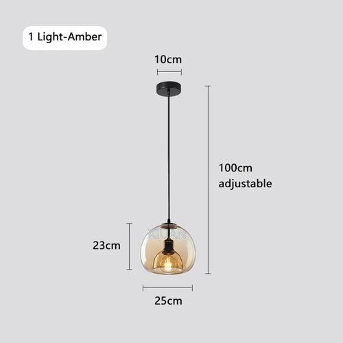lustre moderne en verre pour éclairage intérieur suspendu - vue 14 sur 16