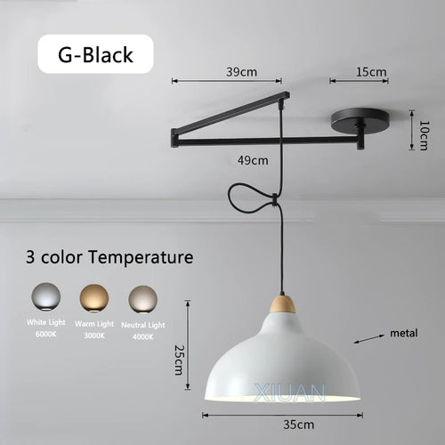lustre led avec bras réglable pour bar et restaurant - vue 11 sur 25