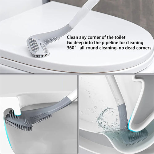 brosses de nettoyage en silicone avec support pour salle de bain - vue 6 sur 16