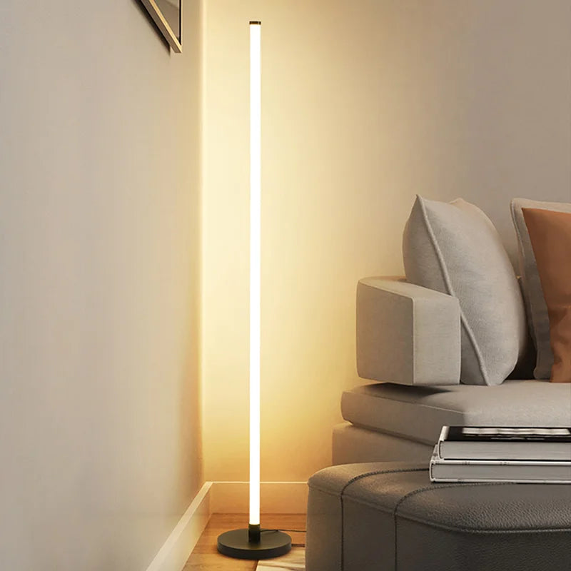 Lampadaire LED moderne longue bande lumineuse chambre salon Luminaire étude éclairage Vertical chambres de chevet décor luminaires Lustre - vue 4 sur 9